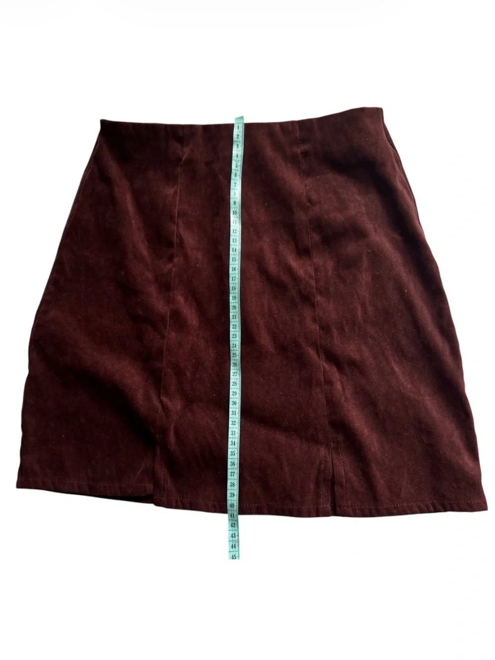 1990s Genuine Suede Brown Minimalist Micro Mini Skirt 32 (XS/S)
